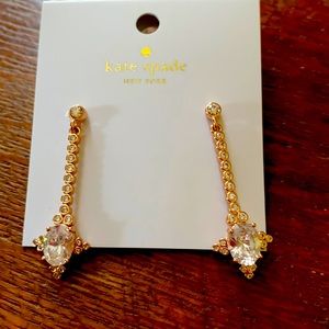 Kate Spade rose colored drop earrings